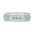 Emerald(2-1/2 c.t. t.w.) & Diamond(1/3 c.t. t.w.) Bangle Bracelet in Sterling Silver