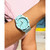 Unisex Lucile Three Hand Quartz Light Blue Silicone Watch 44mm