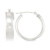 Polished Wide Hoop Earrings in 10k White Gold