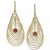 Garnet Bezel Spiral Drop Earrings (2 ct. t.w.) in 14k Gold-Plated Sterling Silver (Also in Amethyst)