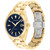 Unisex Swiss Heritage Datron Gold Ion-Plated Steel Bracelet Watch 39mm