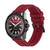 Men's Quartz Three Hand Date Red Silicone Watch 44mm