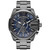 Men's Chronograph Mega Chief Gunmetal Ion-Plated Stainless Steel Bracelet Watch 59x51mm DZ4329