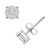Diamond Cluster Stud Earrings (1/5 ct. t.w.) in Sterling Silver