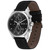 Men's Chronograph Skymaster Black Leather Strap Watch 44mm