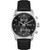 Men's Chronograph Skymaster Black Leather Strap Watch 44mm