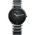 Watch, Unisex Swiss Centrix Diamond Accent Stainless Steel and Black Ceramic Bracelet 38mm R30934712