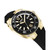 Men's Three-Hand Date Quartz Stealth Black Silicone Strap 44mm