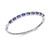 Tanzanite (4 ct. t.w.) & Diamond (1/10 ct. t.w.) Bangle Bracelet in Sterling Silver