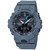 Men's Analog Digital Step Tracker Gray-Blue Resin Strap Watch 48.6mm