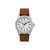 Men's Mechanical Hand Wind Brown Leather Strap Watch 38 mm