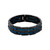 Men's 1 Carat Black Diamond Link 8 3/4" Bracelet in Black and Blue IP Stainless Steel