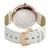 Women's Piemonte Swiss Quartz Diamond Accents White Italian Leather Strap Watch 36mm