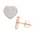 Diamond Heart Stud Earrings (1/4 ct. t.w.) in 10k Rose Gold