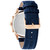 Men's Navy Leather Strap Watch 44mm
