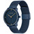 Unisex Blue Stainless Steel Mesh Bracelet Watch 35mm