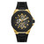 Men's Multifunction Black Silicone Watch 44mm
