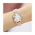 Women's Sparkle Floral Rose Gold-Tone Bracelet Watch 30mm