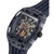 Men's Navy Blue Silicone Strap Watch 44mm