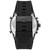 Men's Analog Digital Mega Chief Black Silicone Strap Watch 51mm