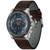 Men's Impress Quartz Multifunction Brown Leather Strap Watch 46mm