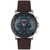 Men's Impress Quartz Multifunction Brown Leather Strap Watch 46mm