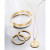 Textured Hoop Earrings in 14k Gold, 1 3/8 inch
