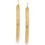 Textured Hoop Earrings in 14k Gold, 1 3/8 inch