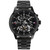 Men's Black-Tone Stainless Steel Bracelet Watch 44mm