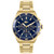 Men's Chronograph Tiebreaker Gold-Tone Bracelet Watch 44mm