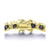 Sterling Silver 14K Gold-Plated Black  Cubic Zirconia Tennis Bracelet