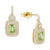 Peridot (1-1/4 ct. t.w.) & Lab-Created White Sapphire (5/8 ct. t.w.) Halo Stud Earrings in 14k Gold-Plated Sterling Silver