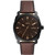 Men's Machine Brown Leather Strap Watch 42mm
