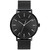 Black Stainless Steel Mesh Bracelet Watch 42mm