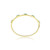 RA 14K Gold Plated Emerald Cubic Zirconia Bangle Bracelet