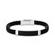 EFFY® Men's Black Spinel Braided Leather Bracelet in Sterling Silver