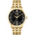 Men's Elite Gold Ion Plated Steel Bracelet Watch 41mm