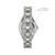 Connected Unisex Silver-Tone Metal Bracelet Smart Watch 45mm