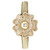 Women's Gold-Tone Flip Crystal Flower Bracelet Watch 35mm, Created for Macy's