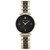 Women's Diamond-Accent Gold-Tone & Black Ceramic Bracelet Watch 30mm