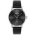 Men's Confidence Black Leather Strap Watch 42mm