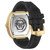 Men's Automatic The $keleton Black Silicone Strap Watch 44mm