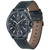 Men's Troper Quartz Fashion Chronograph Blue Leather Strap Watch 45mm