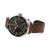 Men's Khaki Aviation Pioneer Brown Leather Strap Watch 43mm