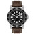 Men's Swiss Supersport Brown Leather Strap Watch 44mm