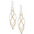 Twist Dangle Drop Earrings in Sterling Silver and 18k Gold-Plate, Created for Macy's