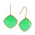 Dyed Green Jade Drop Earrings in 14k Gold-Plated Sterling Silver