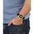Men's Swiss V-Code Black Leather Strap Watch 43mm