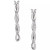 Cubic Zirconia Swirl Medium Hoop Earrings in Sterling Silver or 14k Gold-Plated Sterling Silver