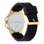 Men's Black Silicone Strap Watch 44.5mm